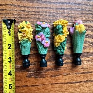 Floral Lamp Finial Set